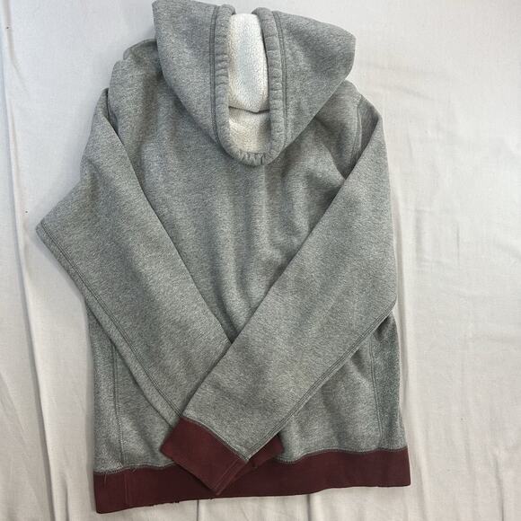 Abercrombie & Fitch Hoodie Mens Medium Gray Pullover New York NY Logo Sweatshirt - Picture 7 of 9